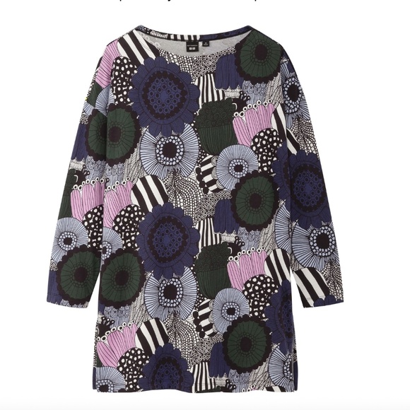 Marimekko Tops - Marimekko and Uniqlo collab oversized maximalist floral long sleeve tunic NWT
